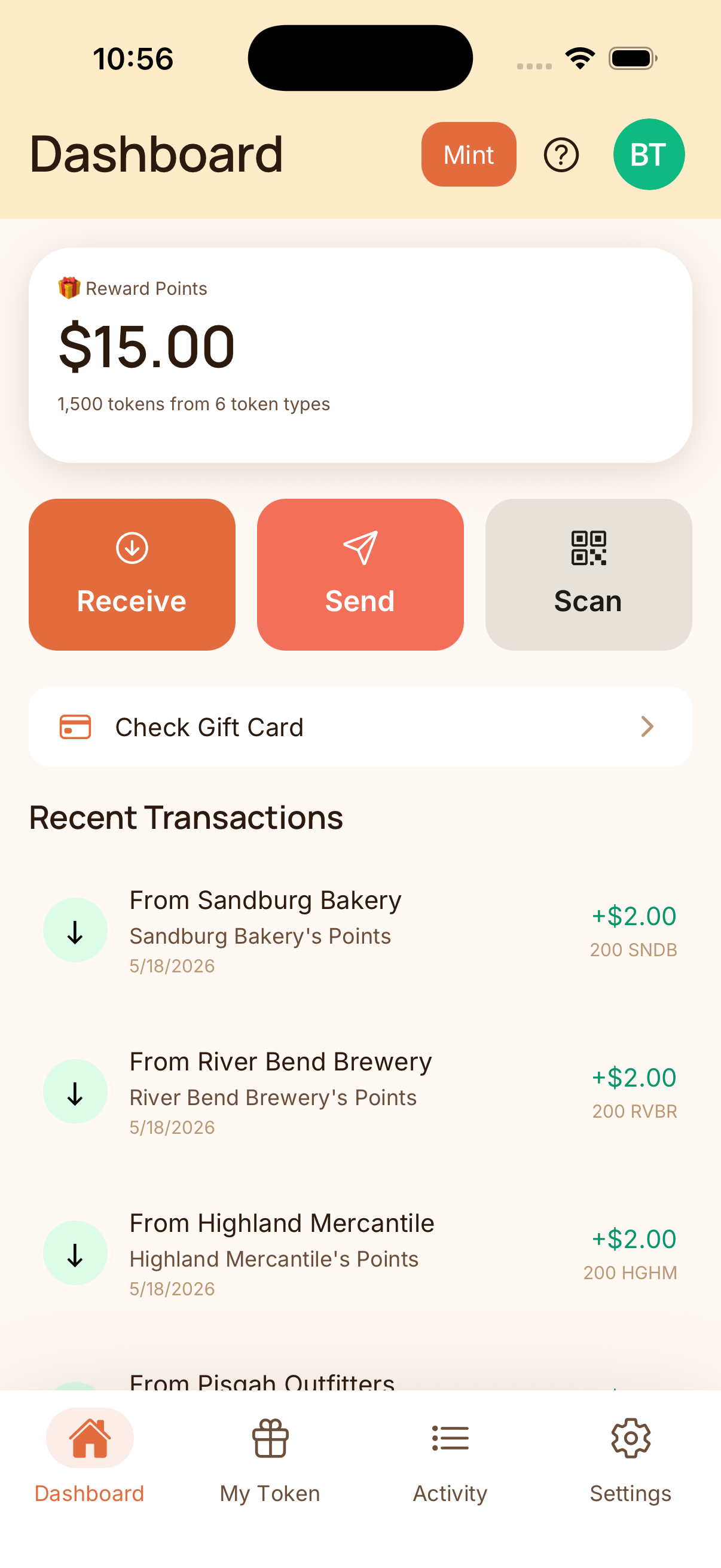 Coupling mobile dashboard on an iPhone, the same app merchants use to run the shop